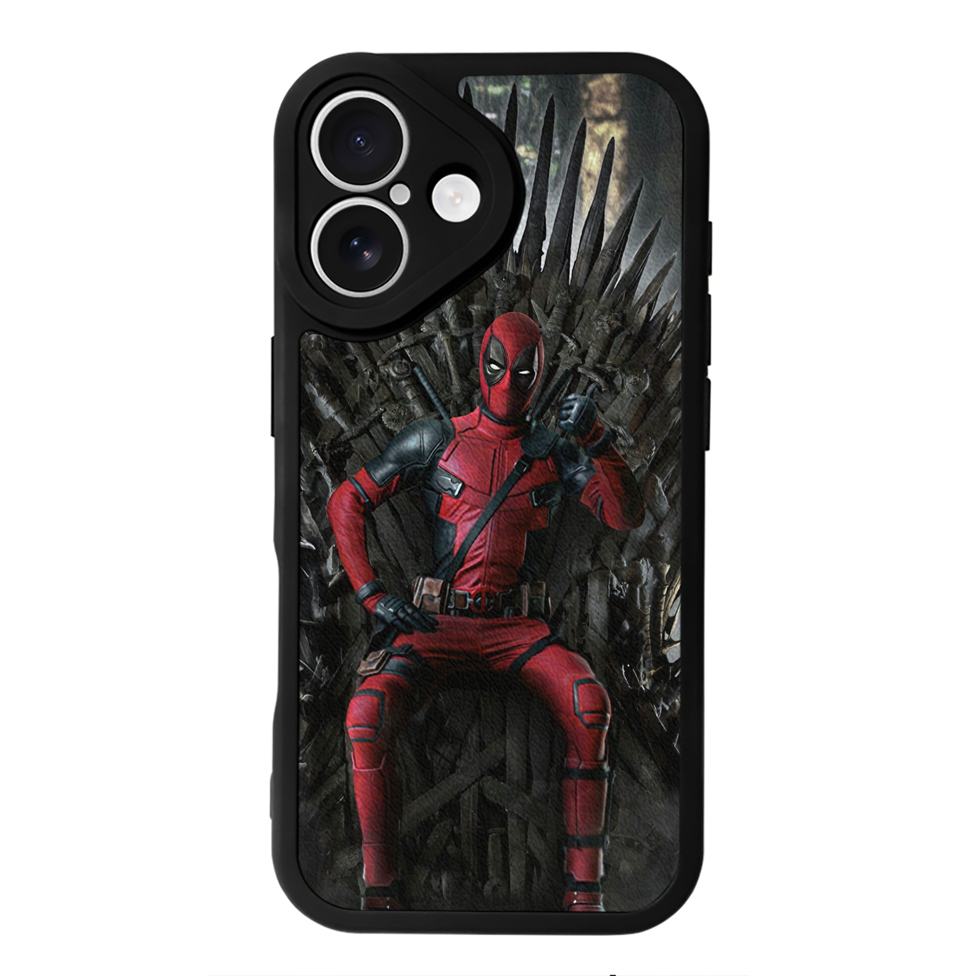 （画像用） Deadpool デッドプール 【iPhone 16シリーズ対応】シリコンスマホケース（レザー調） 材質：シリコン